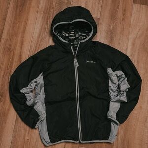 Eddie Bauer Black and Grey Puffer